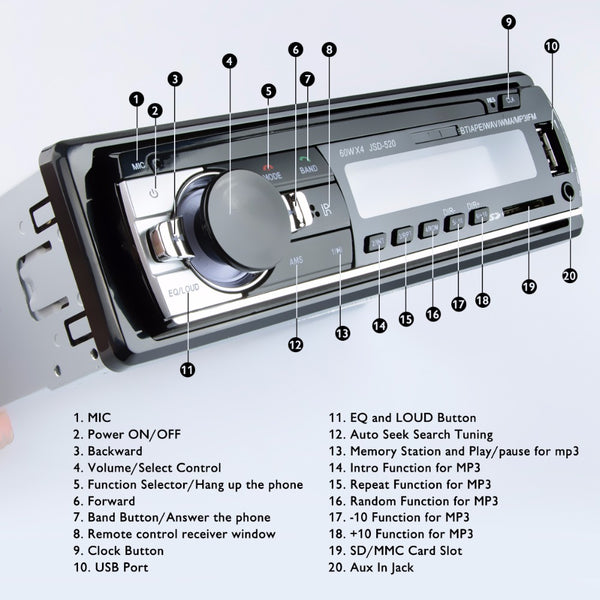 Bluetooth-enabled In Dash Stereo